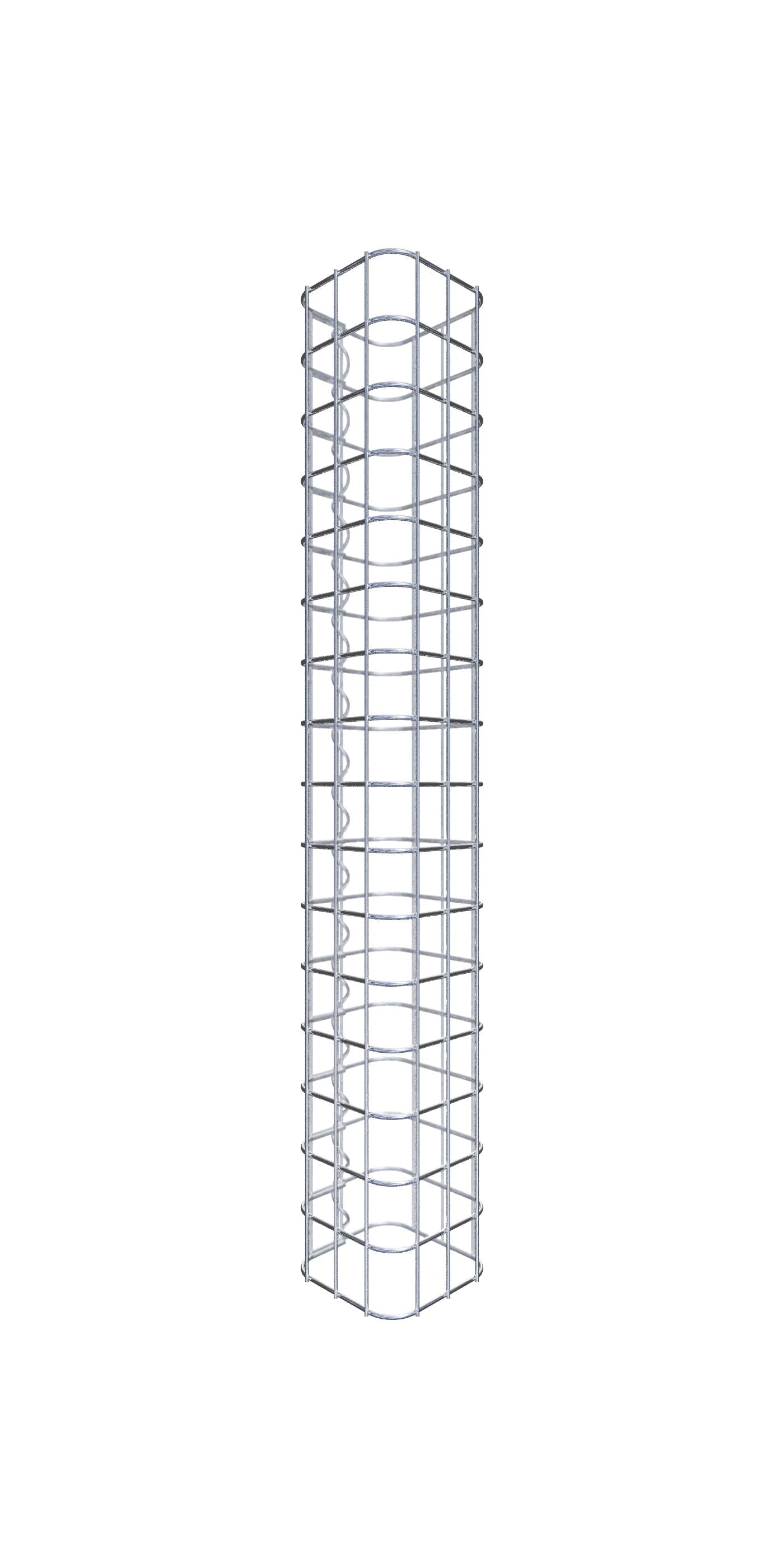 Gabionpelare fyrkant 17 cm x 17 cm, 80 cm hög, MW 5 cm x 5 cm