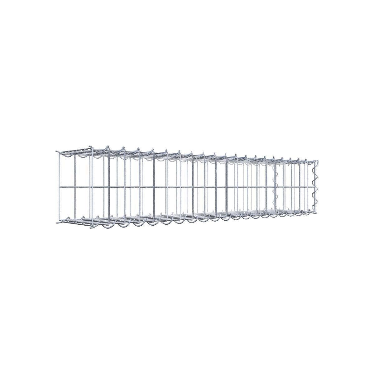 Extra gabion typ 2 100 cm x 20 cm x 20 cm (L x H x D), maskstorlek 5 cm x 10 cm, spiral