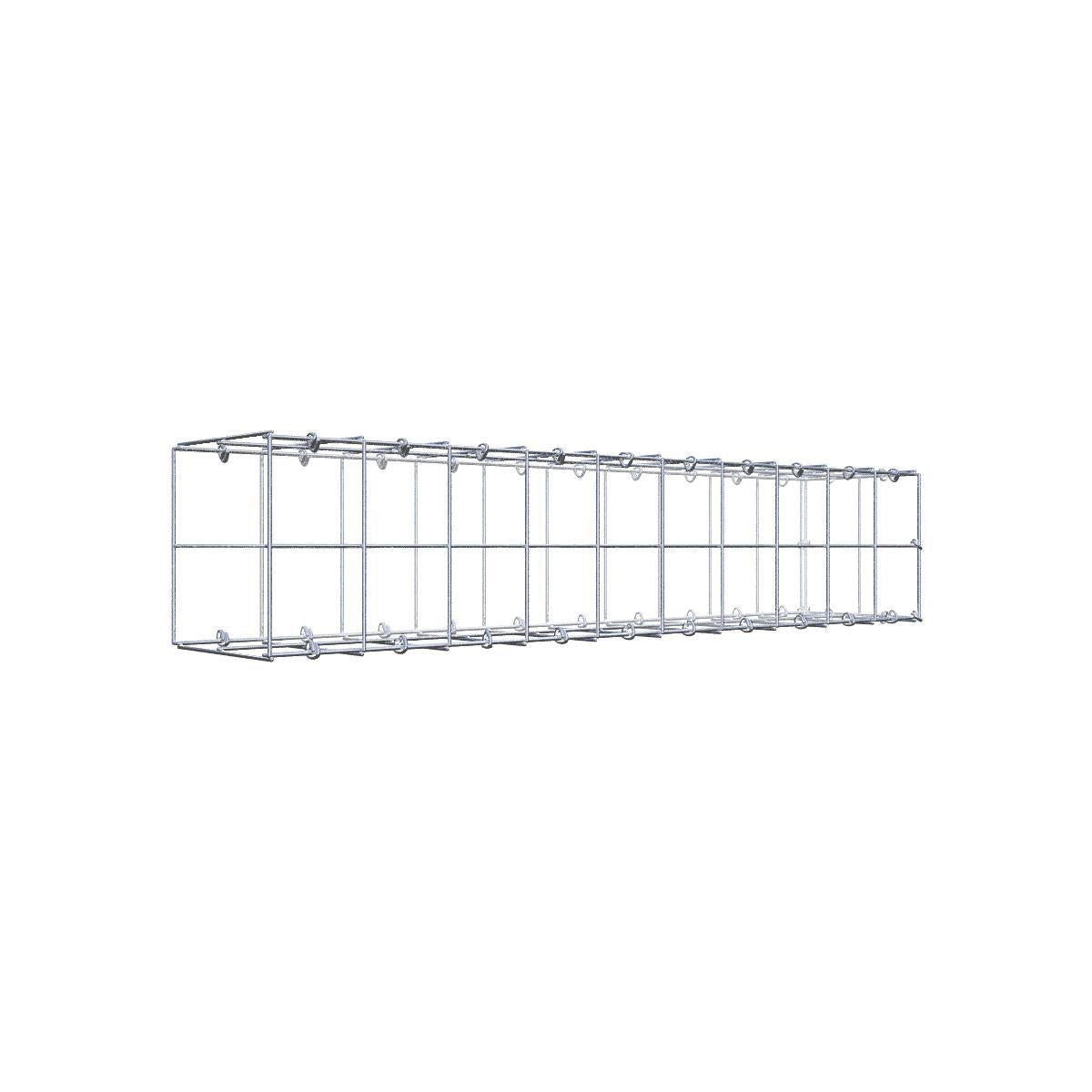 Fästbar gabion typ 2 100 cm x 20 cm x 20 cm (L x H x D), maskstorlek 10 cm x 10 cm, C-ring