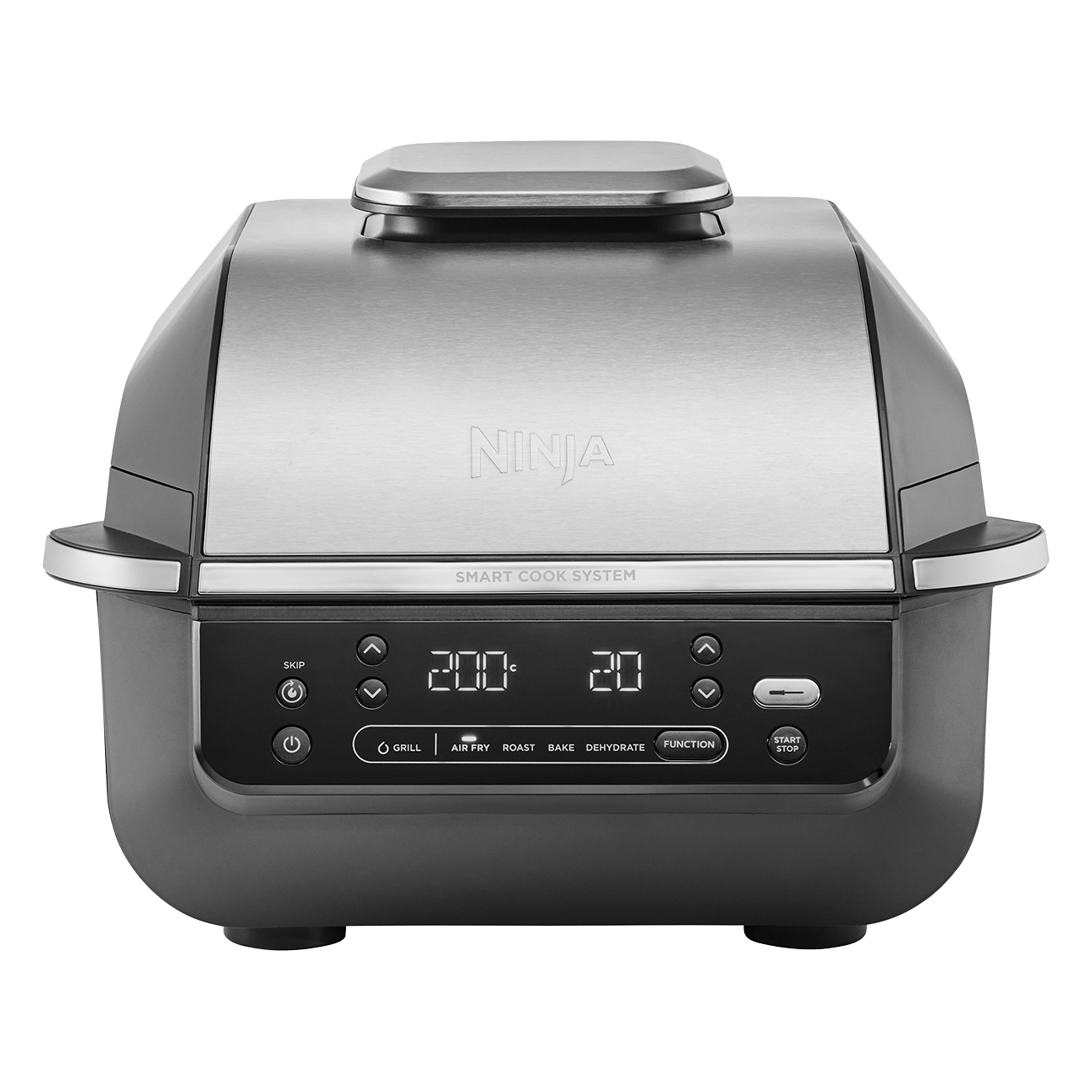 Ninja EG351EU schwarz | Elektrogrill | 5 Programme (Grill, Air Fry, Roast, Bake, Dehydrate) | Nano Keramik Beschichtung | 5.7 Liter