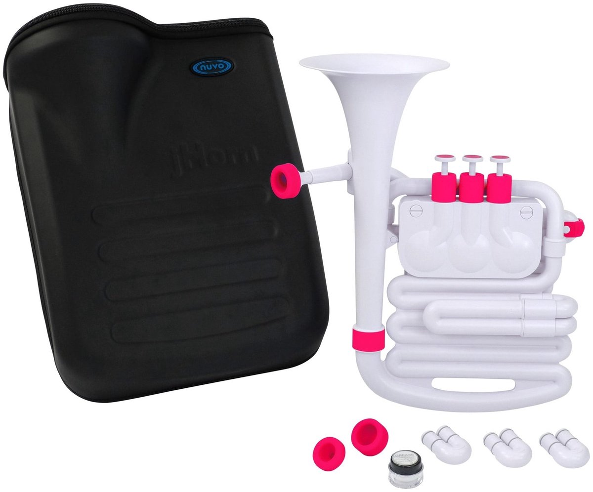 NUVO J Horn, Kinder Euphonium weiß-pink, für Kinder ab 4 Jahren,