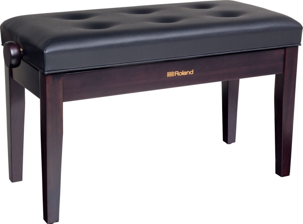 Roland Klavierbank Doppelsitzer, Rosenholz matt Sitz Vinyl schwarz.Zweisitzer