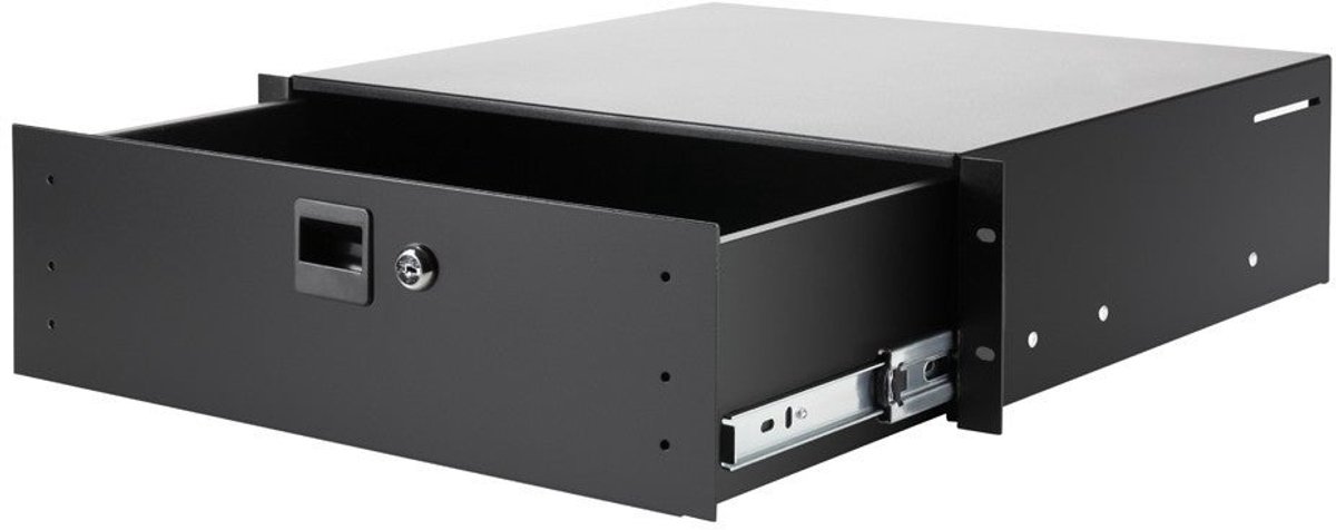 Adam Hall 87403A - 19" Rackschublade, 3 HE, Aluminium