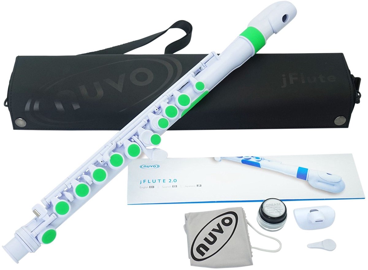 Kinder-Querflöte NUVO jFlute 2.0 NU-JF220GN, f. Kinder ab 4 Jahren geeignet,
