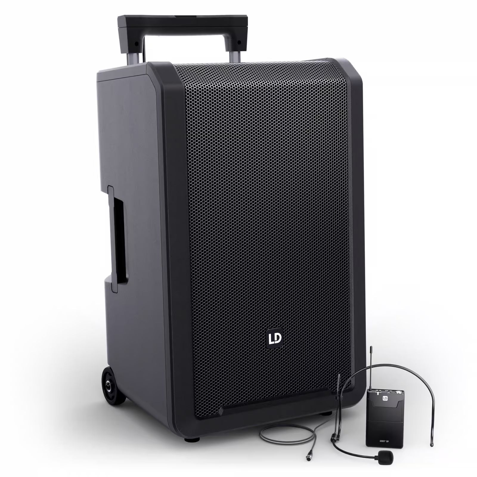 LD Systems ANNY 12 BPH B8 Akkubetriebene Bluetooth-Lautsprecherbox mit Headset