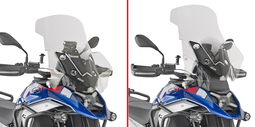 GIVI Windshield, for motorcycles and scooters, D5144ST Tall transparent