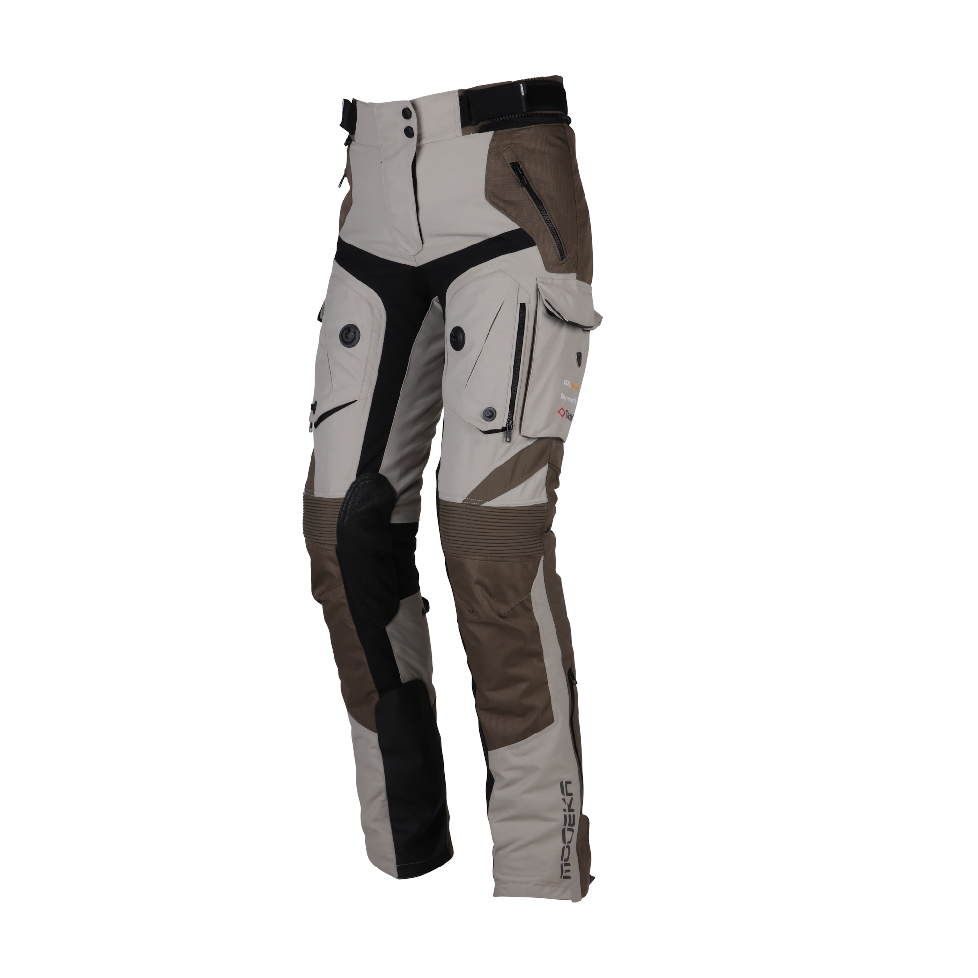 MODEKA Panamericana II Lady Pants, Women's textile motorcycle, Sand-Khaki