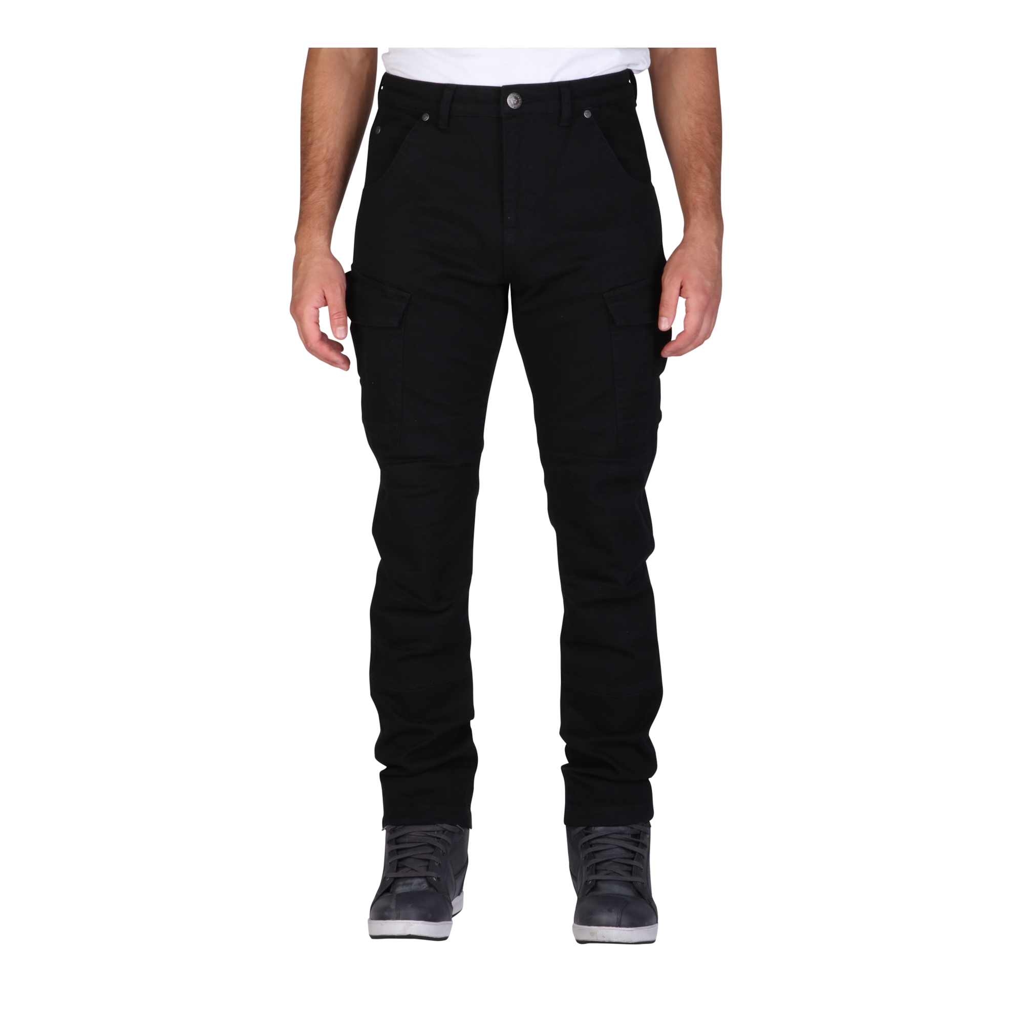 MODEKA Brandon Cargo, Men's motorcycle jeans, Black Length 32