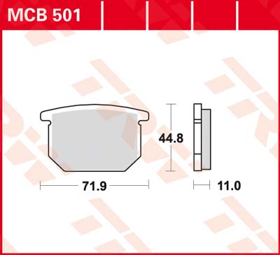 TRW Brake pads, and shoes for motorcycles, MCB501 Allround organic