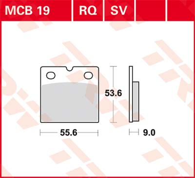 TRW Brake pads, and shoes for motorcycles, MCB19 Allround organic