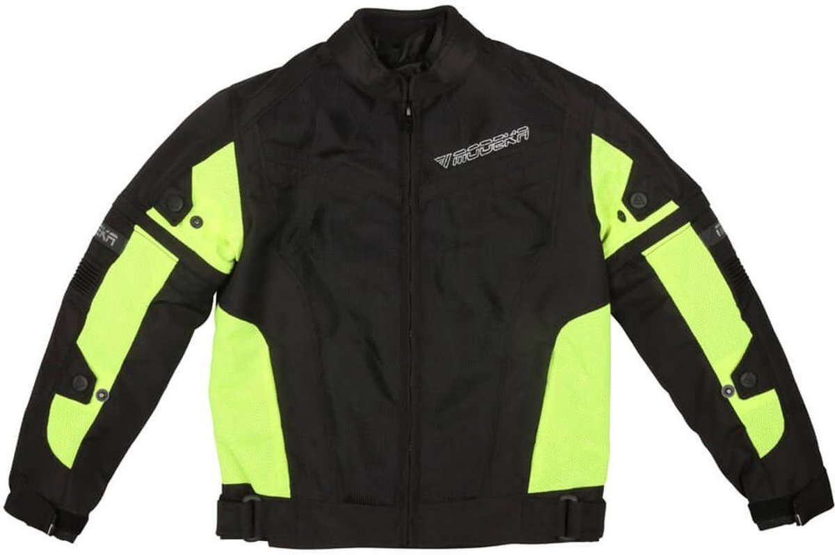 MODEKA X-Vent Kids, Children's motorcycle jacket, Black-Yellow