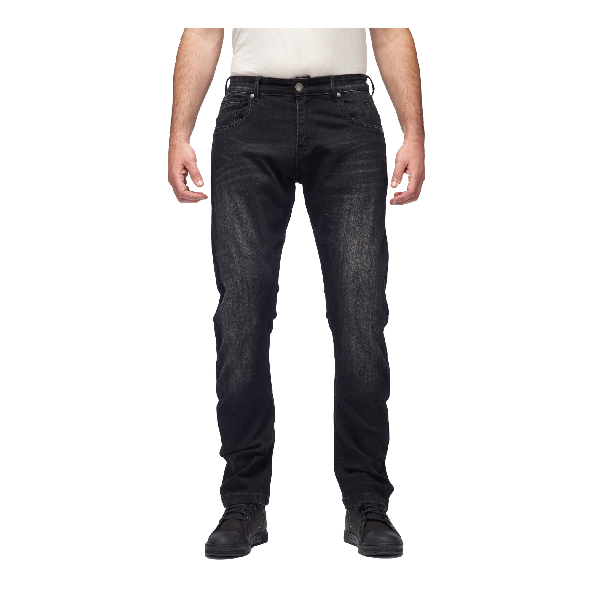 MODEKA Jaydn, Men's motorcycle jeans, Soft Wash Black Length 32