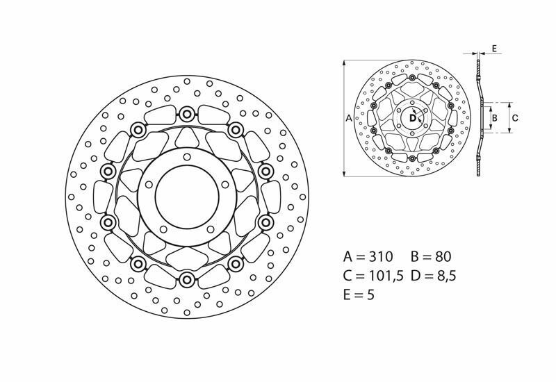BREMBO Serie Oro brake disc, discs for motorcycles, floating 78B40868
