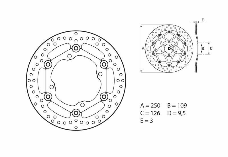 BREMBO Serie Oro brake disc, discs for motorcycles, floating 78B40811