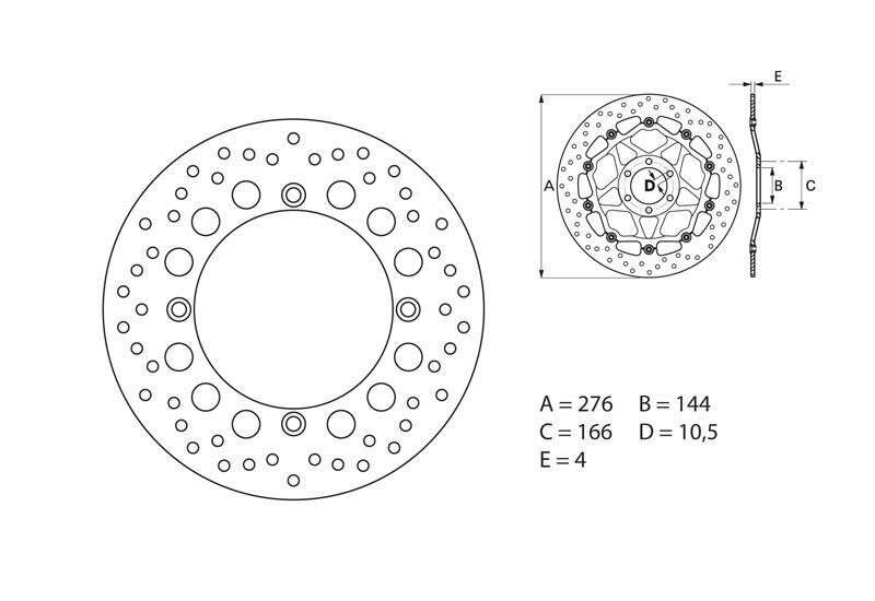 BREMBO Serie Oro brake disc, discs for motorcycles, fixed 68B407C7