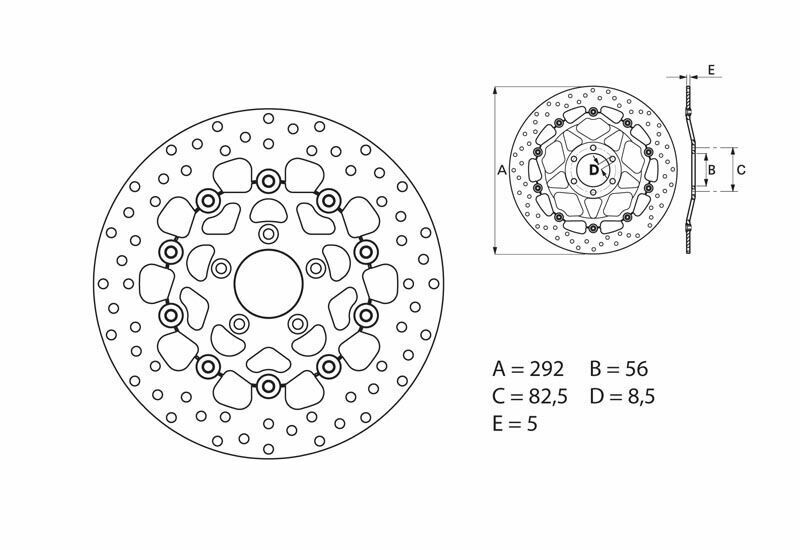 BREMBO Serie Oro brake disc, discs for motorcycles, floating 78B40891