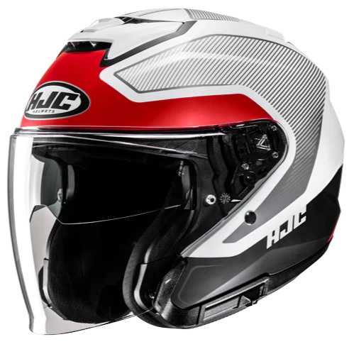 HJC i31 Tevis, Jet helmet, Matt white Red