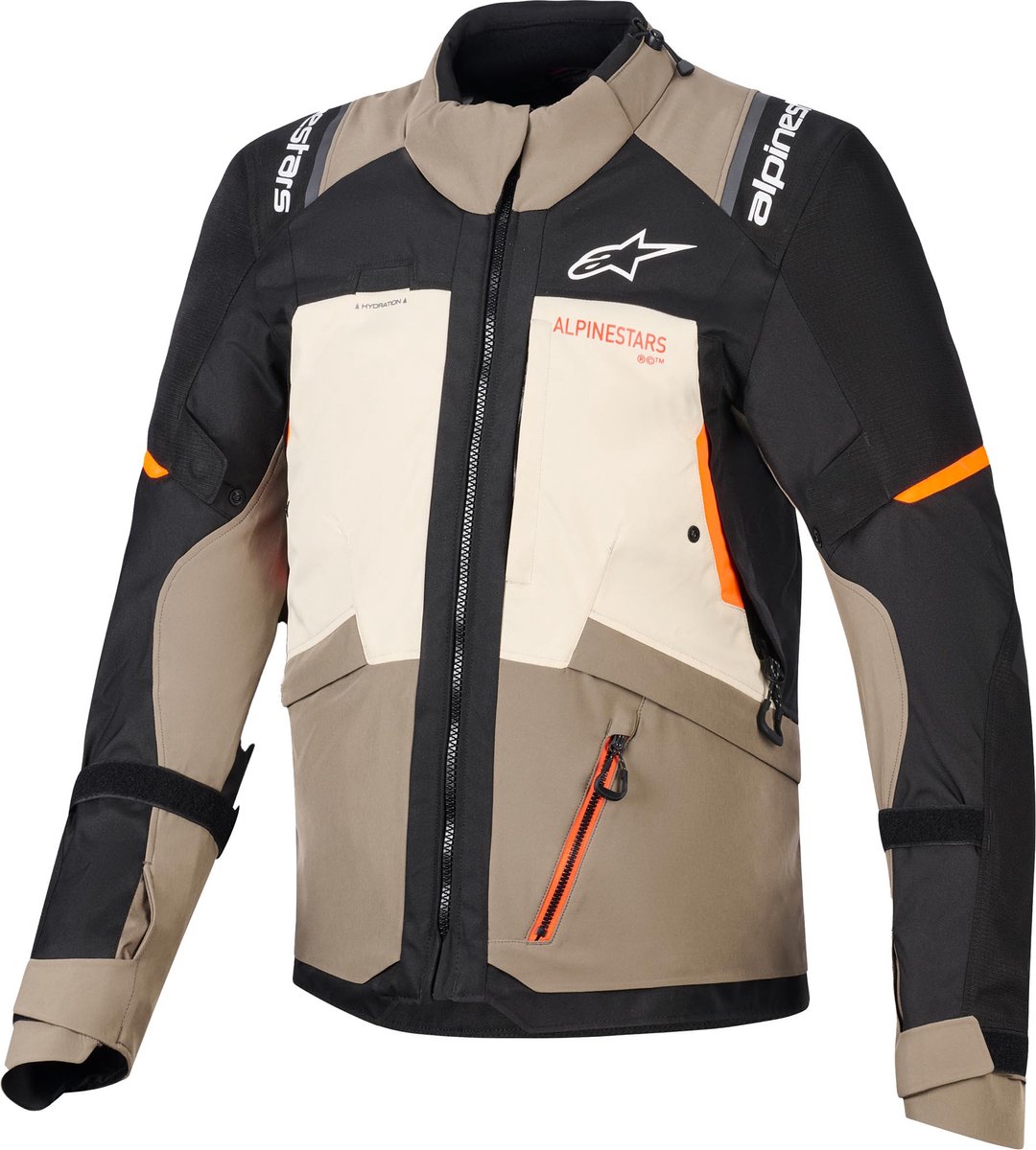 ALPINESTARS Andes V4 Drystar Jacket, Men's textile motorcycle, Walnut-Mastic-Black