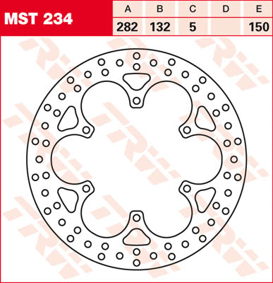 TRW Brake disc, discs for motorcycles, MST234