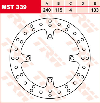 TRW Brake disc, discs for motorcycles, MST339