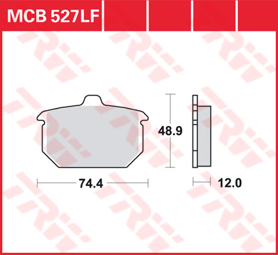 TRW Brake pads, and shoes for motorcycles, MCB527 Allround organic