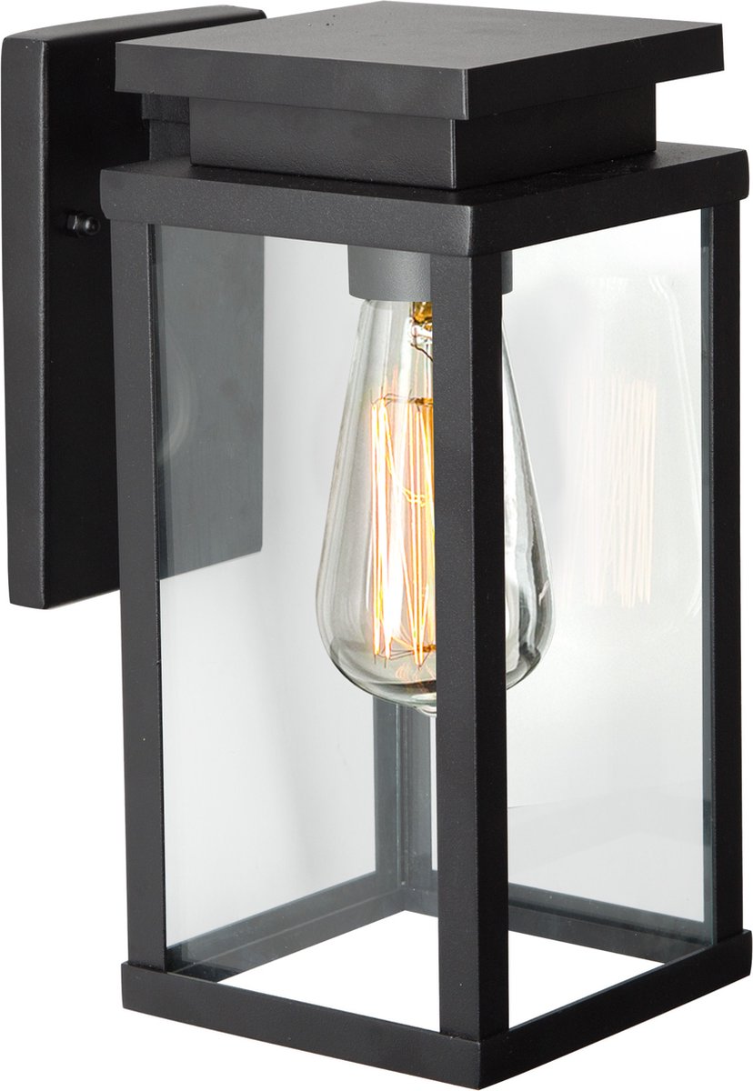 Jersey Wandleuchte Schwarz Groß mit 3W Bewegungssensor LED