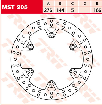 TRW Brake disc, discs for motorcycles, MST205