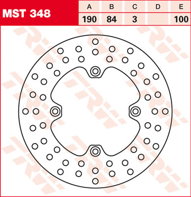 TRW Brake disc, discs for motorcycles, MST348
