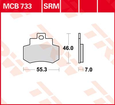TRW Brake pads, and shoes for motorcycles, MCB733SRM Sinter maxi scooter