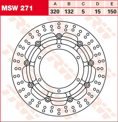 TRW Brake disc, discs for motorcycles, MSW271