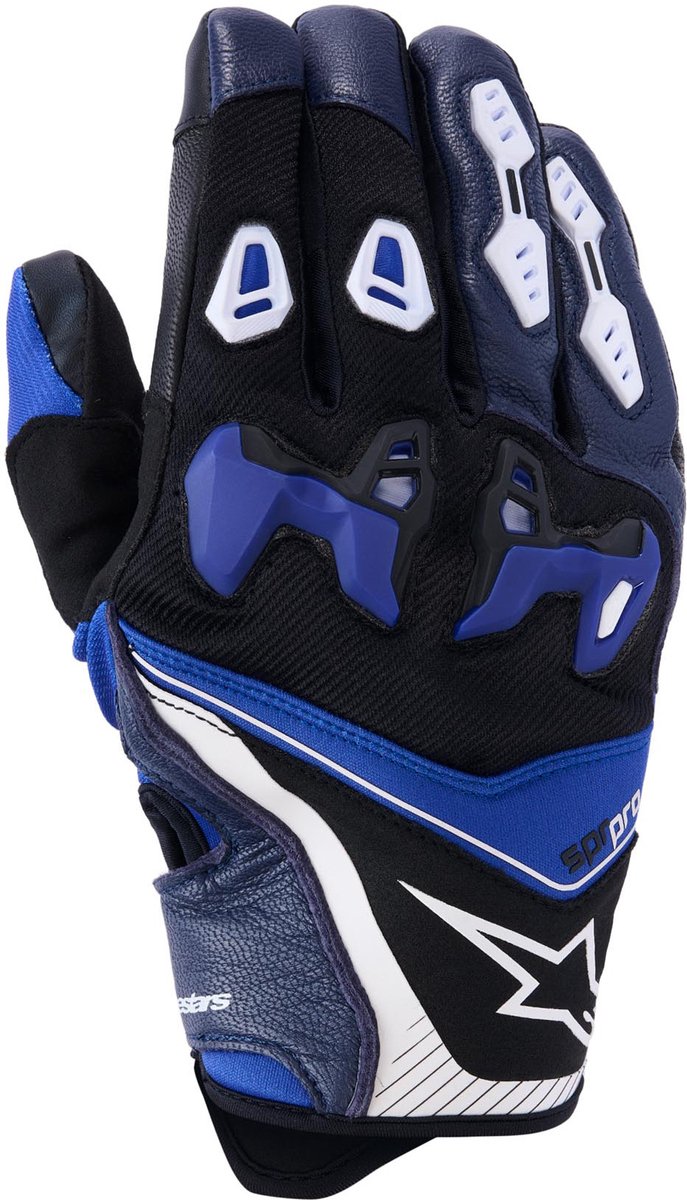 ALPINESTARS SP-R Pro, Motorcycle racing gloves, Bright Blue-Navy-White