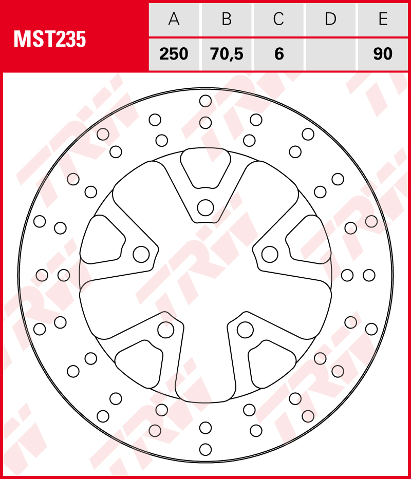 TRW Brake disc, discs for motorcycles, MST235