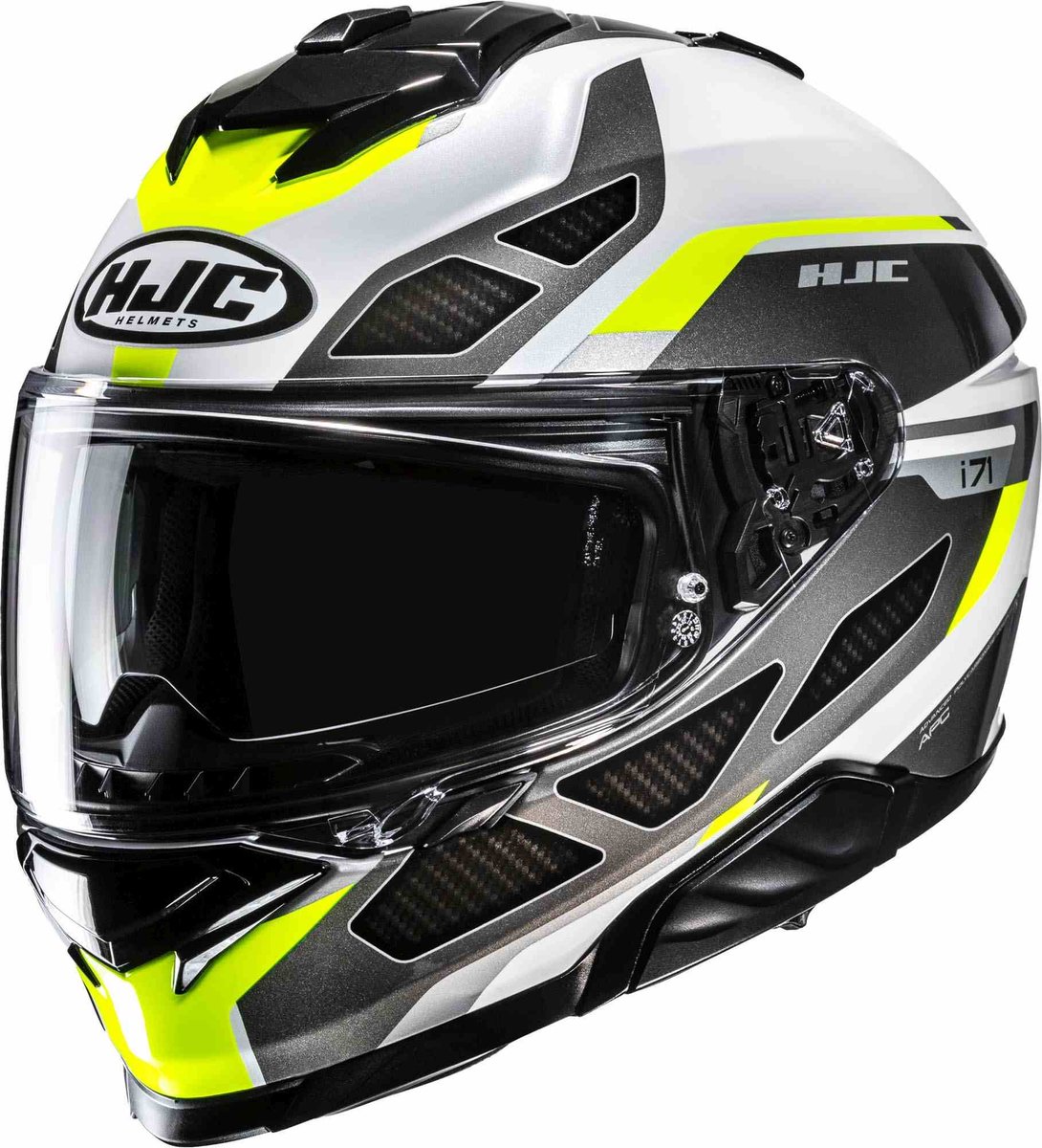 HJC i71 Zest, Full-face helmet, Black White Yellow