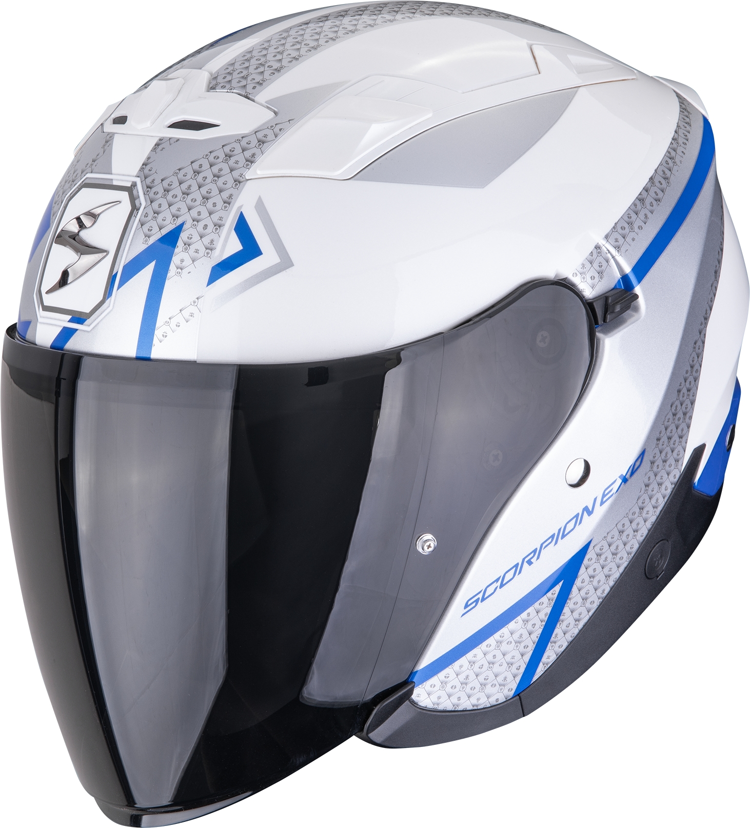 SCORPION EXO-230 Loop, Jet helmet, White-Blue