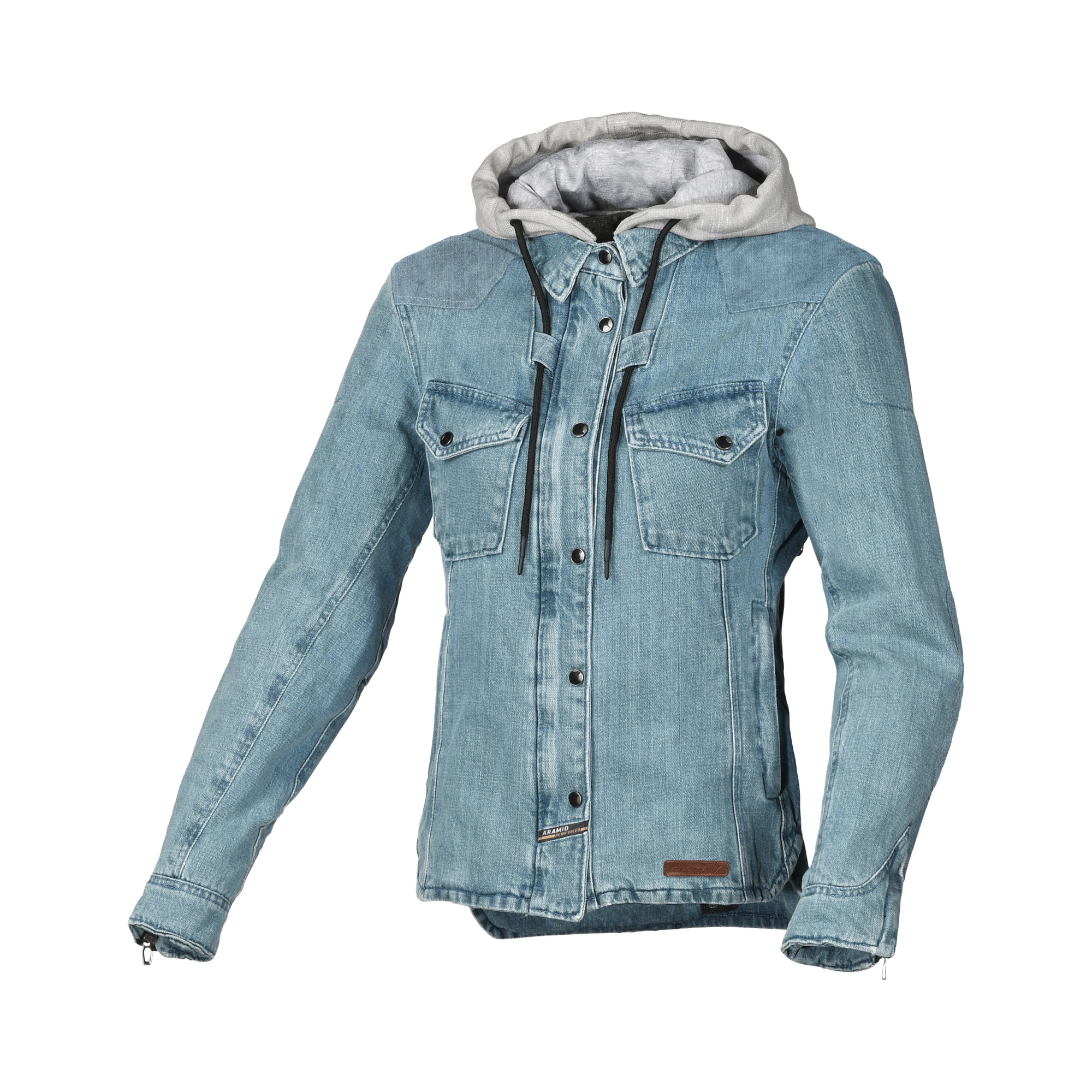 MACNA Inland Lady, Women's motorcycle hoodie, Light blue