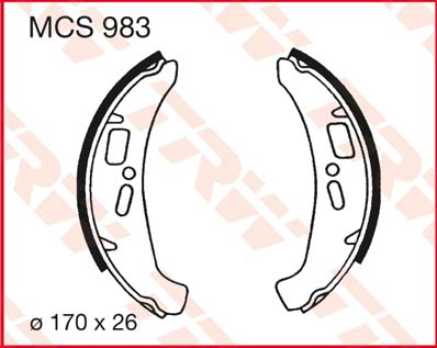 TRW Brake shoes, pads and for motorcycles, MCS983