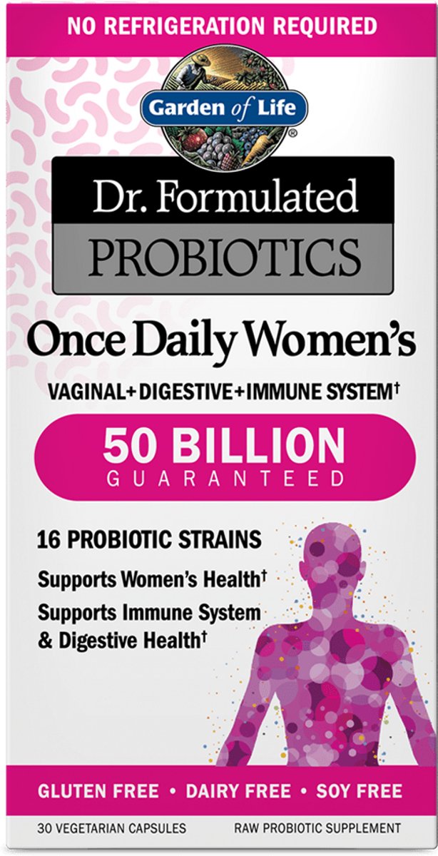 Witaminy dla Kobiet Garden of Life Dr. Formulated, Probiotyki dla Kobiet, 30 vkaps