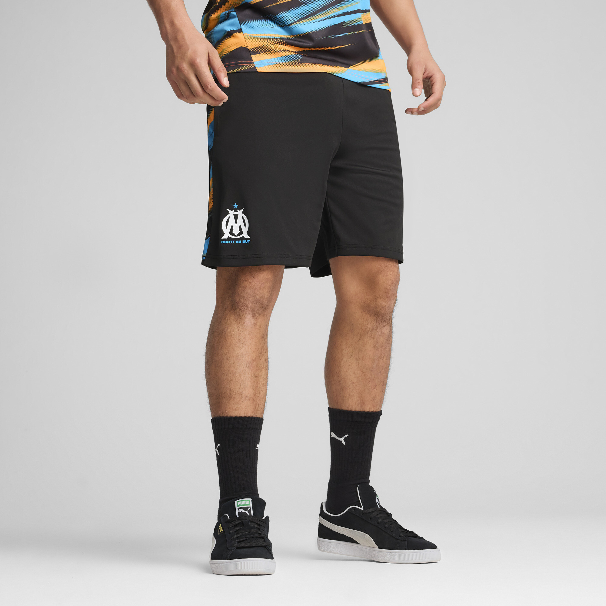 PUMA Olympique de Marseille Faster Shorts Herren, Kleidung, Schwarz, XXL