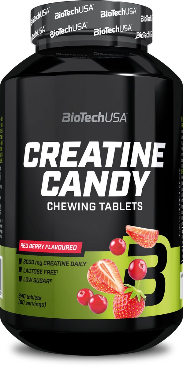 Kreatyna BioTechUSA Creatine Candy Czerwone Owoce Leśne 240tab