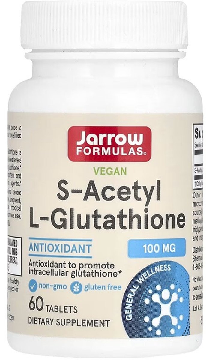 Detoks Glutation Jarrow Formulas S-Acetyl L-Glutathione 100mg 60tab