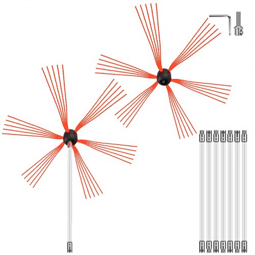 VEVOR Chimney Sweep Kit Chimney Cleaning Kit 792.5 cm Sooteater Chimney Cleaning Kit