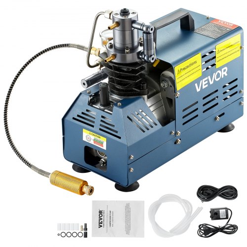 VEVOR högtryckskompressor, 4500PSI/30MPA högtrycksluftkompressor, 1800W 220V automatisk tryckavlastande luftgevärskompressor Lämplig för paintballluftgevär, PCP-gevär, dykflaska