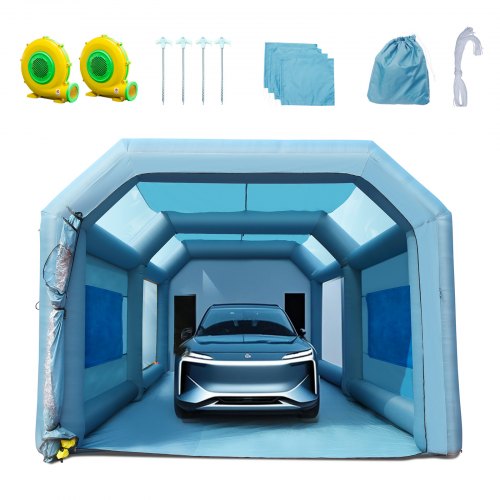 VEVOR Inflatable Spray Booth Car Paint Tent 792 cm x 457 cm x 335 cm Filter System 2 Blowers