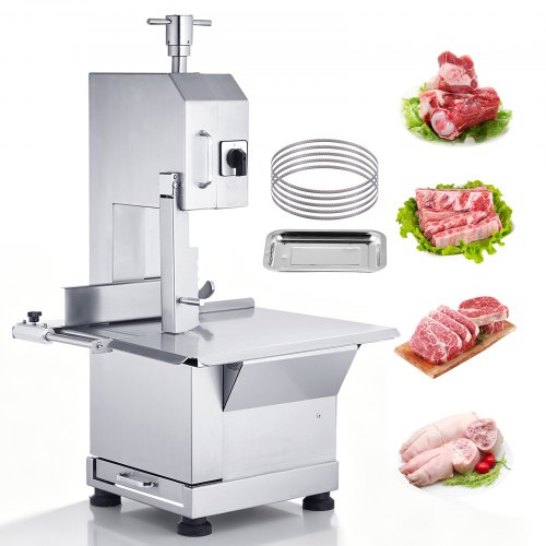 VEVOR 2200W Commercial Electric Meat Bandsaw Stainless Steel Bone Sawing Machine