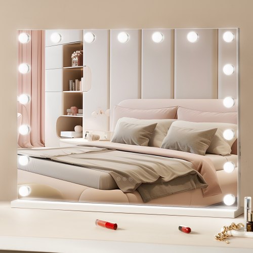 VEVOR Hollywood Vanity Mirror With Lights w/ USB Type C Desktop Wallmount 59.9 cm