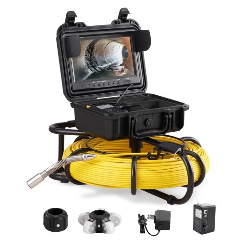 VEVOR Sewer Camera Pipe Inspection Camera 22.9 cm 720p Screen Pipe Camera 119.8m