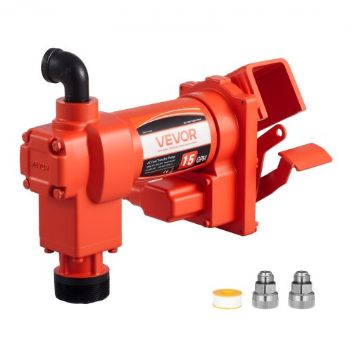 VEVOR Bränsleöverföringspump 230V, 15 GPM 57 L/min, AC elektrisk oljeöverföringspump, 8 ft/2,4 m max sughöjd, 37 ft/11,28 m max lyfthöjd, överhettningsskydd, för bensin, diesel, fotogen, biodiesel, etanol
