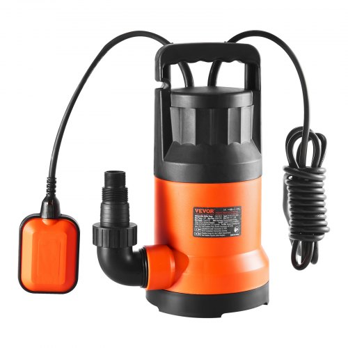 VEVOR Dränkbar vattenpump 400W 2510 GPH/9506 LPH 26 ft/7,9 m tryckvattenpump