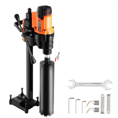 VEVOR Core Drill Machine 2.03-24.9 cm Dia 3200W Diamond Core Drill Rig with Stand