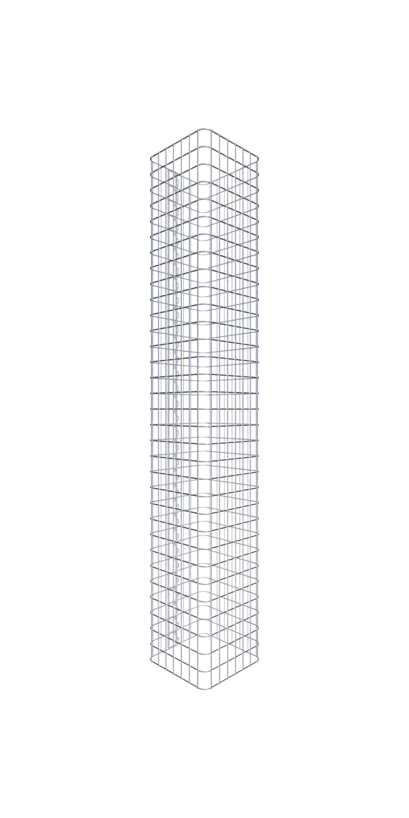 Gabionpelare vinkelrät 37 cm x 37 cm, 160 cm höjd, MW 5 cm x 5 cm